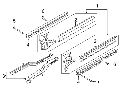 2020 Ford Explorer Floor Side Members Diagram