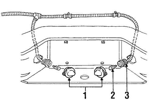 1997 Mercury Mountaineer Lamp Assembly - Licence Plate Diagram for F67Z-13550-AA