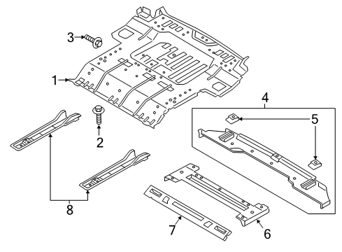 2019 Ford Expedition Rear Body & Floor Diagram 1 - Thumbnail