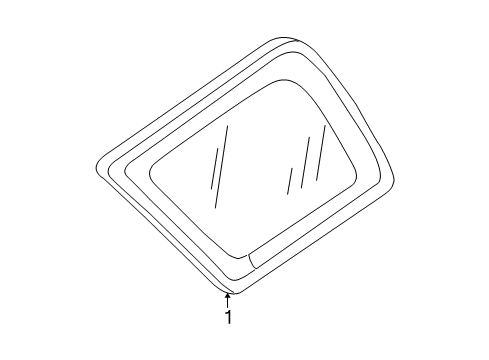 2007 Ford Escape Quarter Panel - Glass & Hardware Diagram