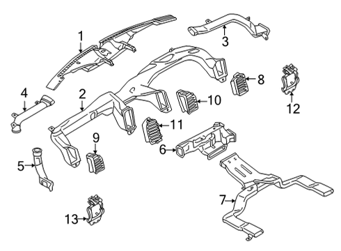 2021 Ford F-150 Ducts Diagram 3 - Thumbnail