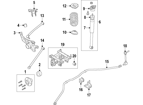 2020 Ford EcoSport SHOCK ABSORBER ASY Diagram for GN1Z-18125-AV