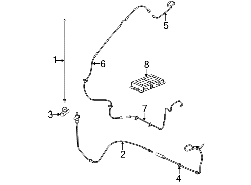 2008 Ford F-150 Antenna & Radio Diagram 1 - Thumbnail