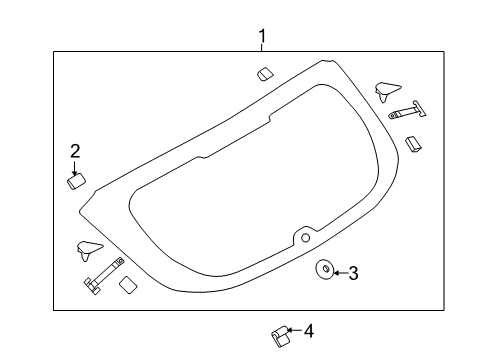 2015 Ford Focus Back Glass Diagram 2 - Thumbnail