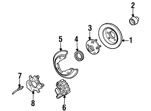 1998 Mercury Sable Rear Brakes Diagram 1 - Thumbnail