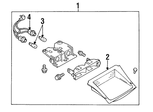 1997 Ford Probe High Mount Lamps Diagram