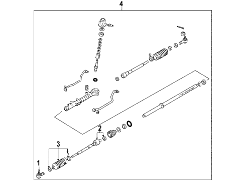 2008 Lincoln MKZ P/S Pump & Hoses, Steering Gear & Linkage Diagram 1 - Thumbnail