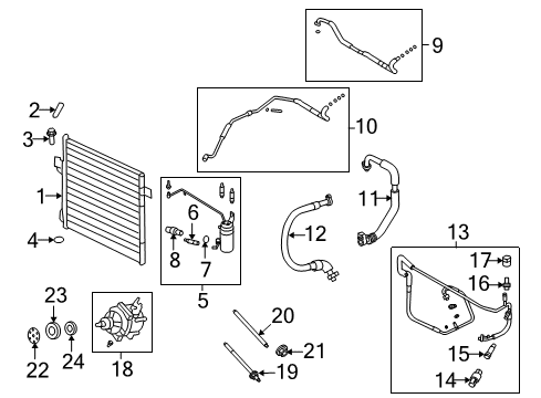 2006 Mercury Mountaineer A/C Condenser, Compressor & Lines Diagram 2 - Thumbnail