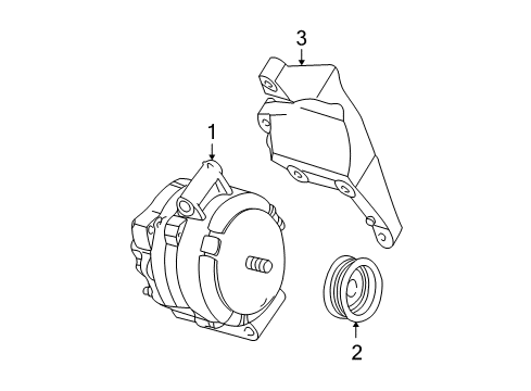 2005 Ford Escape REMAN ALTERNATOR ASY Diagram for 4U2Z-10V346-DERM