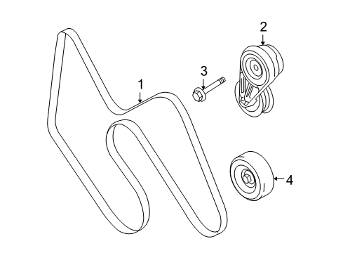 2010 Ford Mustang Belts & Pulleys Diagram