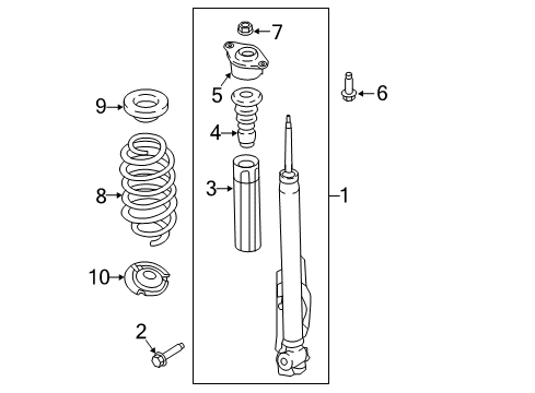 2019 Ford EcoSport SPRING - REAR Diagram for GN1Z-5560-C