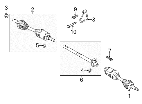 2014 Ford Police Interceptor Sedan Drive Axles - Front Diagram 1 - Thumbnail