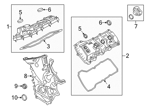 2016 Ford Transit-150 Valve & Timing Covers Diagram 3 - Thumbnail