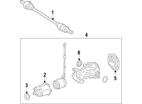 2009 Mercury Sable Rear Axle, Differential, Drive Axles, Propeller Shaft Diagram