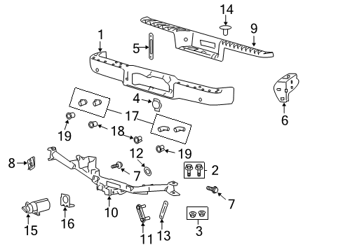 2008 Ford F-150 Hitch Assembly - Trailer Tow Diagram for 8L3Z-17D826-A