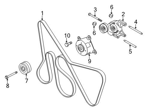 2015 Ford Transit-150 V-Belt Diagram for DK4Z-8620-B