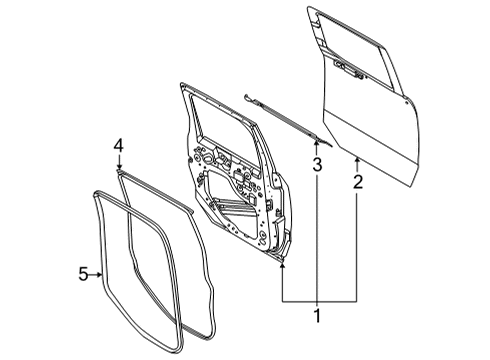 2023 Ford Maverick Door & Components Diagram