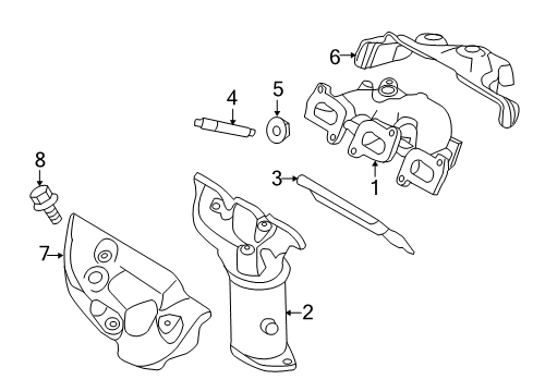 2012 Lincoln MKT Exhaust Manifold Diagram 2 - Thumbnail