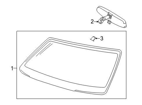 2005 Ford Crown Victoria Windshield Glass Diagram