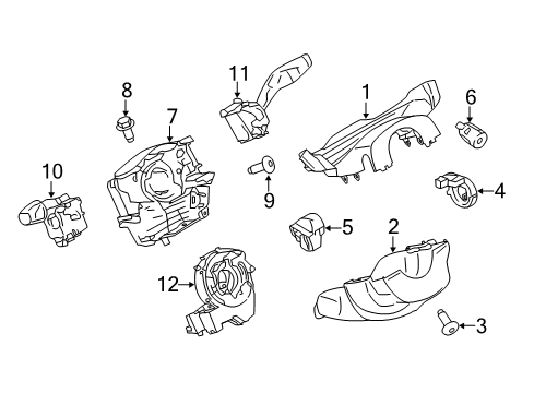 2023 Ford Transit-150 SHROUD ASY - STEERING COLUMN Diagram for NK3Z-3530-AA