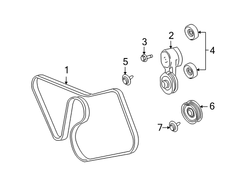 2010 Ford Mustang Belts & Pulleys, Maintenance Diagram 2 - Thumbnail