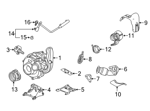 2018 Ford F-250 Super Duty Gasket Diagram for HC3Z-6587-A