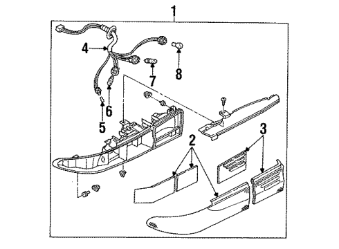 1994 Ford Probe Combination Lamps Diagram