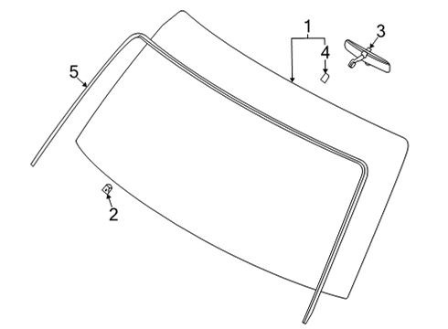 2019 Ford E-350 Super Duty Glass, Reveal Moldings Diagram