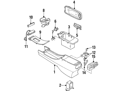 1997 Lincoln Continental Bulb Diagram for E6MZ13466A