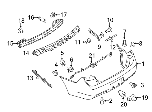 2012 Lincoln MKZ Reflector Assembly - Rear Diagram for 6H6Z-15A448-AAPTM