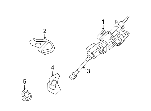 2008 Lincoln MKZ Steering Column & Wheel, Steering Gear & Linkage Diagram