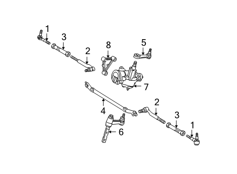 2002 Ford F-150 P/S Pump & Hoses, Steering Gear & Linkage Diagram