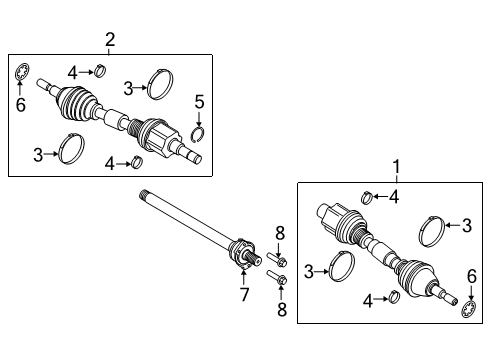 2024 Ford Edge Drive Axles  Diagram 1 - Thumbnail