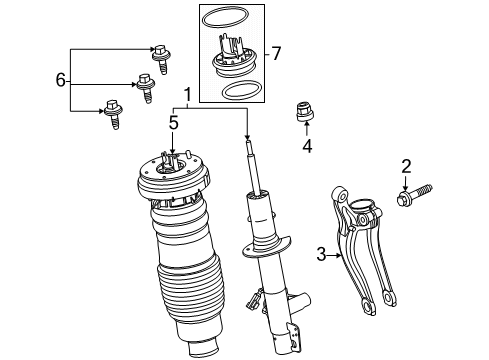 2021 Lincoln Aviator Struts & Components - Front Diagram 2 - Thumbnail