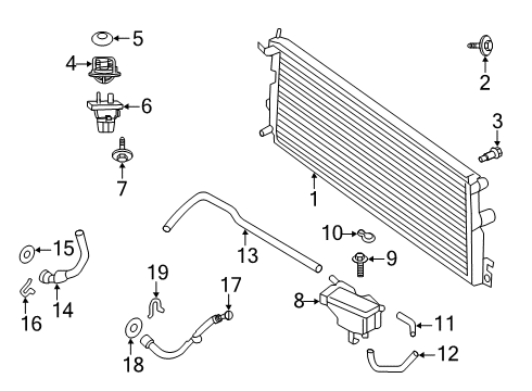 2018 Ford F-350 Super Duty Radiator & Components Diagram 2 - Thumbnail