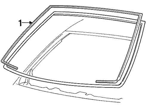 2000 Ford Crown Victoria Windshield - Reveal Moldings Diagram