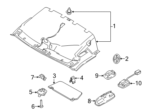 2018 Ford Transit-250 Interior Trim - Roof Diagram 6 - Thumbnail