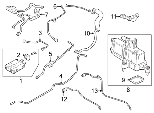 2023 Ford Escape HOSE - CONNECTING Diagram for PZ1Z-9D333-A