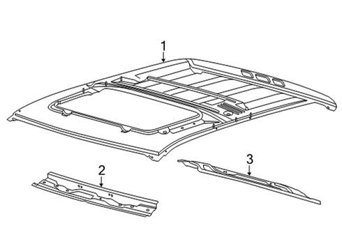 2023 Ford Maverick Roof & Components Diagram