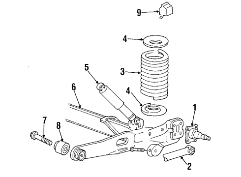 2001 Ford Windstar Bumper Diagram for 4F2Z-4730-AA