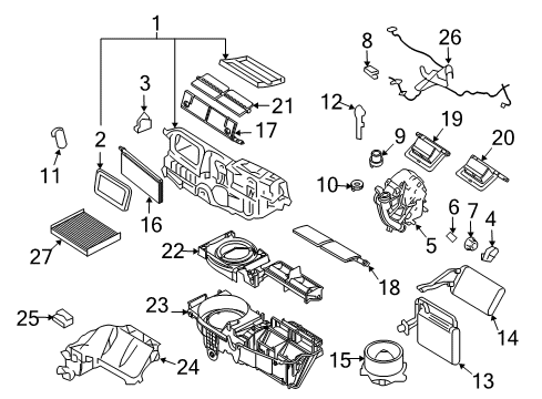 2010 Mercury Milan Blower Motor & Fan, Air Condition Diagram 2 - Thumbnail