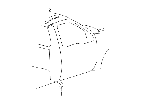 2000 Ford F-250 Super Duty Exterior Trim - Cab Diagram 2 - Thumbnail