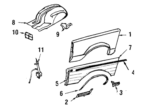 2021 Ford F-250 Super Duty Steering Spindle Arm Diagram for HC3Z-3130-B