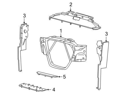 2003 Ford Excursion Radiator Support Diagram