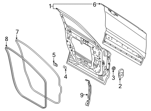 2020 Lincoln Aviator Front Door Diagram