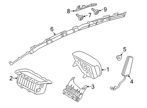 2017 Ford Fiesta Air Bag Components Diagram 1 - Thumbnail