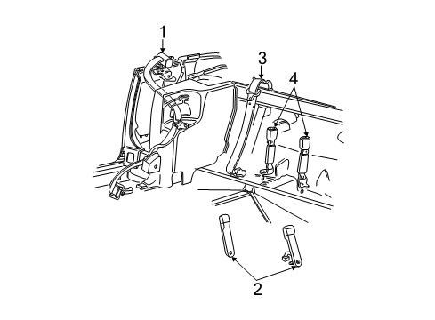 2000 Ford Mustang Seat Belt Diagram 1 - Thumbnail