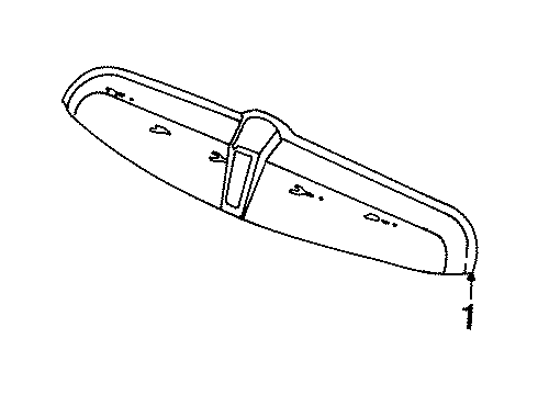 1999 Lincoln Town Car Exterior Trim - Hood Diagram