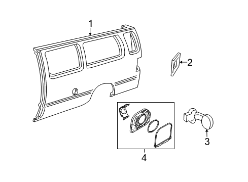 2014 Ford E-350 Super Duty Side Panel & Components Diagram 1 - Thumbnail