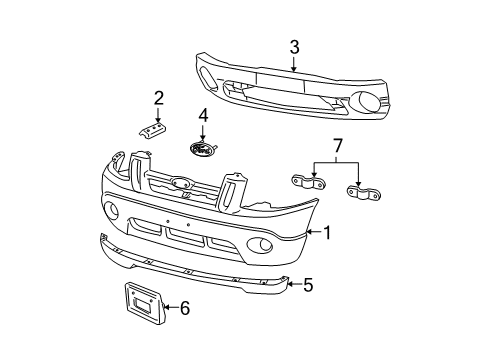 2004 Ford Explorer Sport Trac Front Bumper Diagram